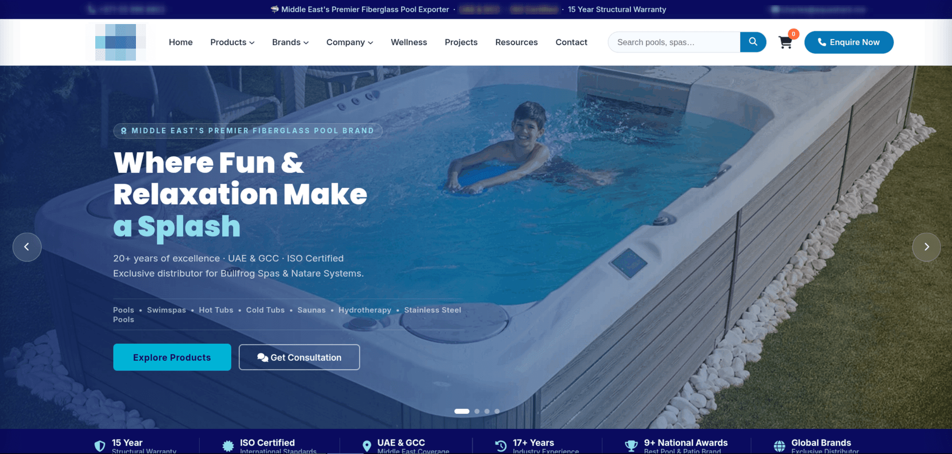 Pools & spas e-commerce